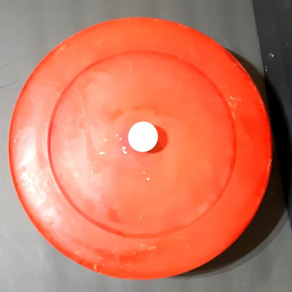 Vintage 1950s Metal Cake Cover Red Farm Country Retro - Picture 4 of 5